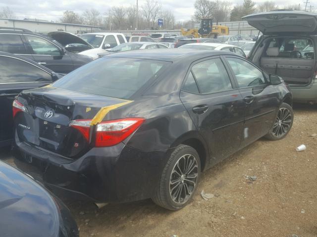 5YFBURHE1FP275568 - 2015 TOYOTA COROLLA BLACK photo 4