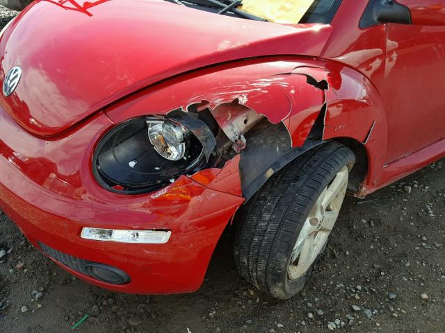 3VWSW31C17M502991 - 2007 VOLKSWAGEN NEW BEETLE 红色 照片 9
