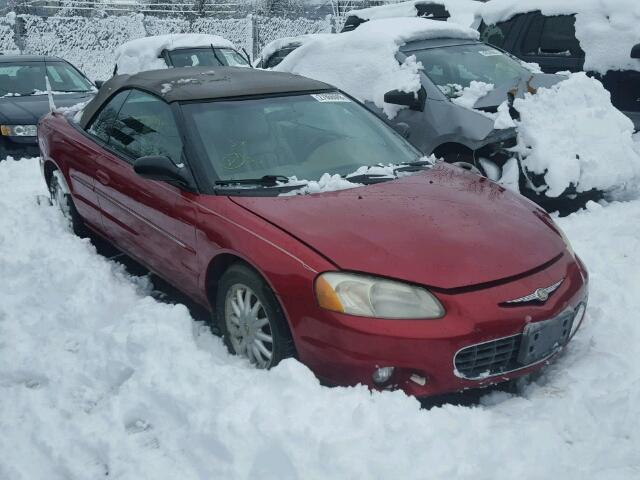 1C3EL55RX2N104510 - 2002 CHRYSLER SEBRING LX RED photo 1