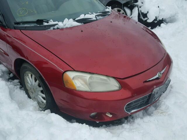 1C3EL55RX2N104510 - 2002 CHRYSLER SEBRING LX RED photo 9