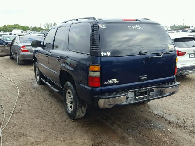 1GNEC13V96R133667 - 2006 CHEVROLET TAHOE C150 BLUE photo 3