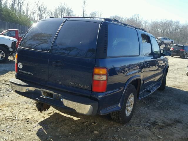 3GNFK16T81G113856 - 2001 CHEVROLET SUBURBAN K BLUE photo 4