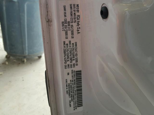 ZFBERFAT0F6A68477 - 2015 RAM PROMASTER WHITE photo 10