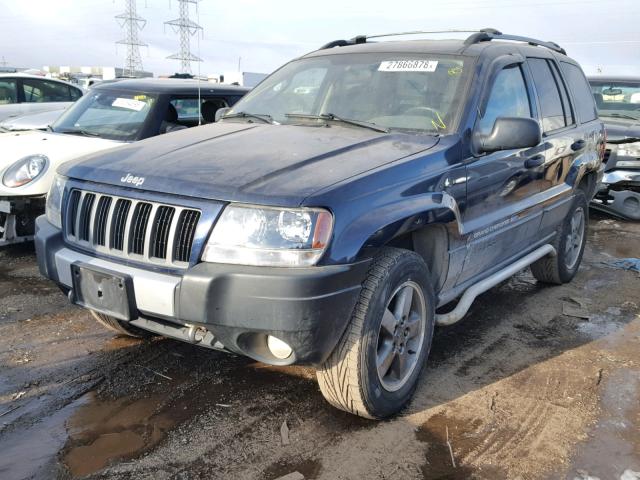 1J4GW48J44C159426 - 2004 JEEP GRAND CHER BLUE photo 2