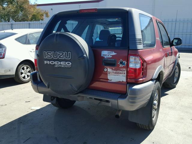 4S2CK57W514329502 - 2001 ISUZU RODEO SPOR RED photo 4