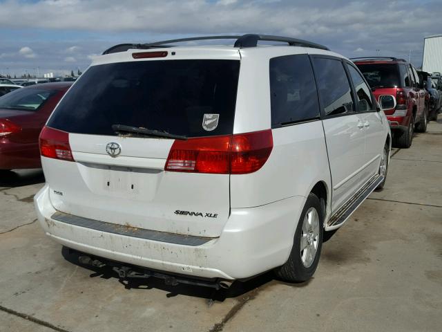 5TDZA22C34S013481 - 2004 TOYOTA SIENNA XLE WHITE photo 4