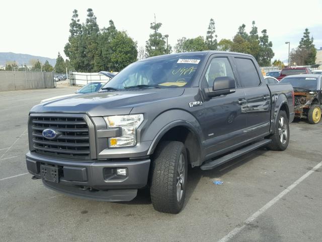 1FTEW1EP2FKE05189 - 2015 FORD F150 SUPER CHARCOAL photo 2