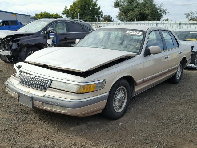 2MECM75W5NX687734 - 1992 MERCURY GRAND MARQ BROWN photo 2