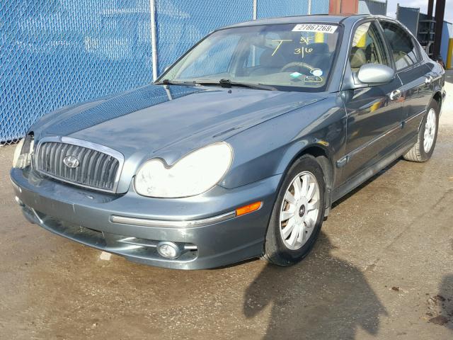 KMHWF35H85A155689 - 2005 HYUNDAI SONATA GLS GREEN photo 2