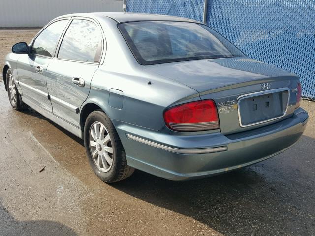 KMHWF35H85A155689 - 2005 HYUNDAI SONATA GLS GREEN photo 3