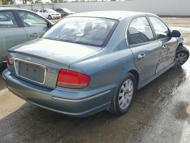 KMHWF35H85A155689 - 2005 HYUNDAI SONATA GLS GREEN photo 4