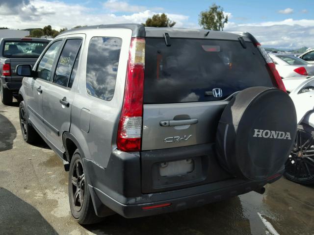 JHLRD685X5C002782 - 2005 HONDA CR-V LX GRAY photo 3