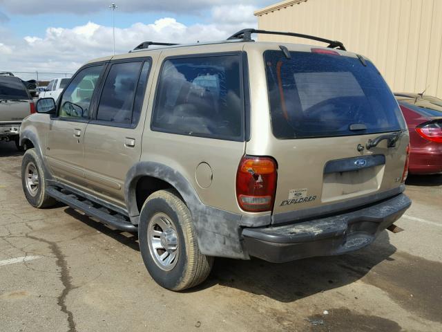 1FMZU62E71ZA19063 - 2001 FORD EXPLORER X GOLD photo 3