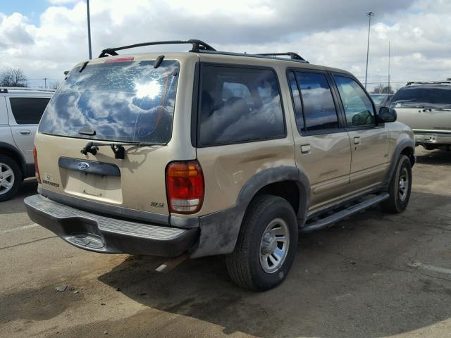 1FMZU62E71ZA19063 - 2001 FORD EXPLORER X GOLD photo 4