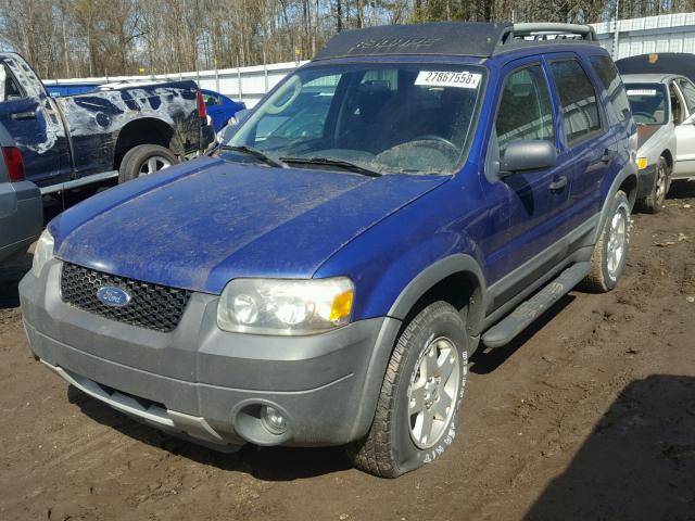 1FMYU93155KB29178 - 2005 FORD ESCAPE XLT BLUE photo 2