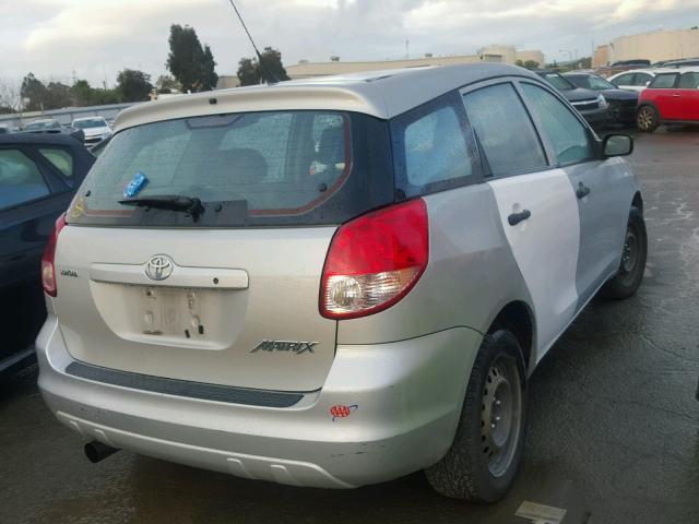 2T1KR32E23C098614 - 2003 TOYOTA MATRIX SILVER photo 4