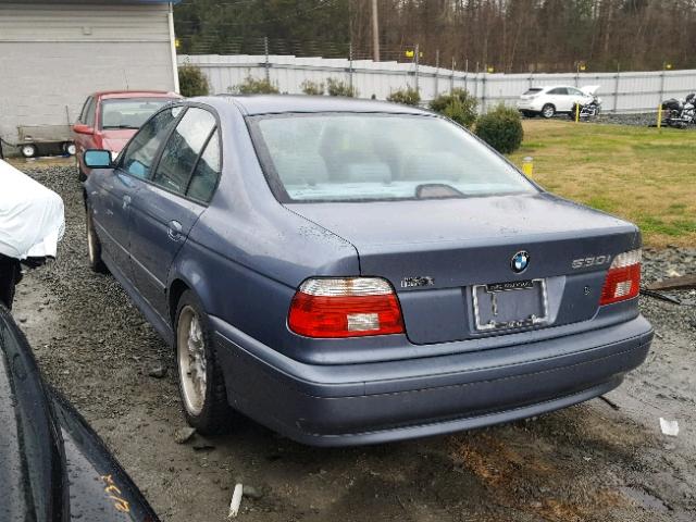 WBADT63452CH94473 - 2002 BMW 530 I AUTO BLUE photo 3