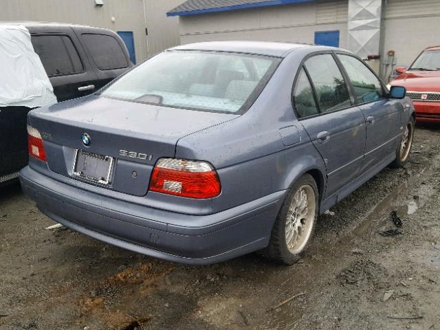 WBADT63452CH94473 - 2002 BMW 530 I AUTO BLUE photo 4