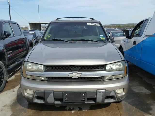 1GNDS13S722178548 - 2002 CHEVROLET TRAILBLAZE GRAY photo 9