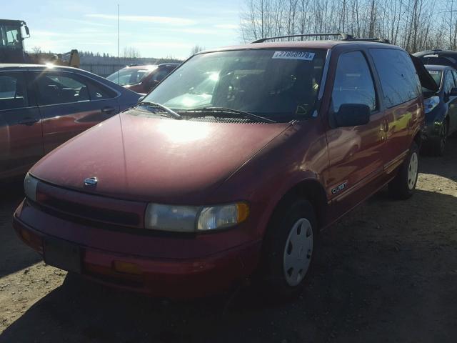 4N2DN11W9RD809656 - 1994 NISSAN QUEST XE MAROON photo 2