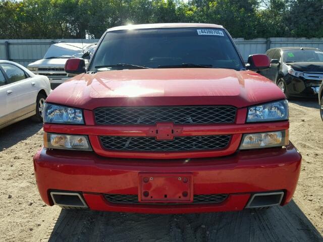 2GCEK19N031366599 - 2003 CHEVROLET SILVERADO RED photo 9