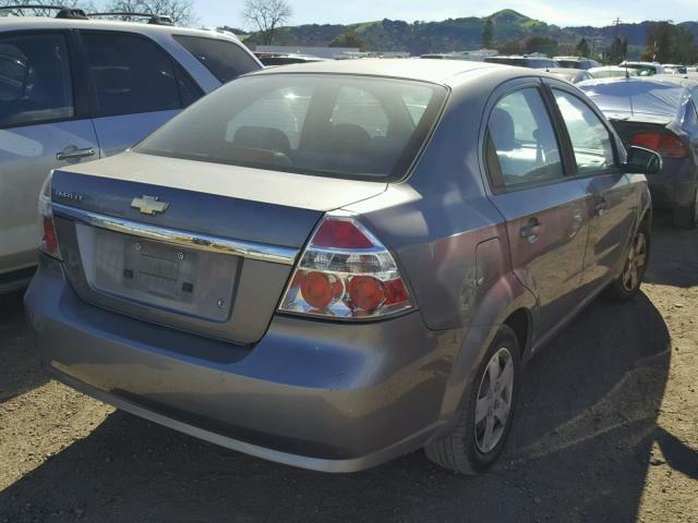 KL1TD56E79B314125 - 2009 CHEVROLET AVEO LS CHARCOAL photo 4