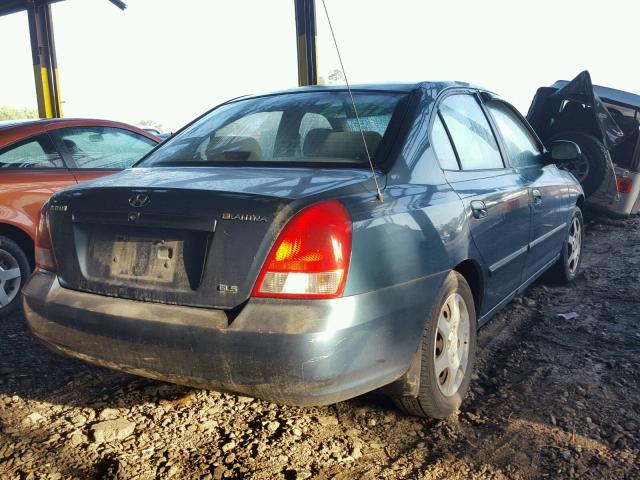 KMHDN45D42U272046 - 2002 HYUNDAI ELANTRA GL BLUE photo 4