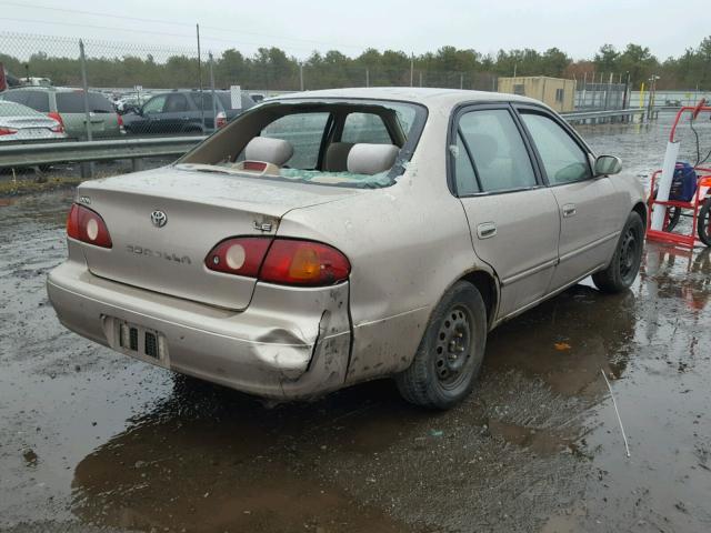 2T1BR12E31C387079 - 2001 TOYOTA COROLLA CE BEIGE photo 4