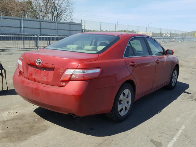 4T1BE46K67U004997 - 2007 TOYOTA CAMRY NEW RED photo 4