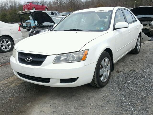 5NPET46C58H323657 - 2008 HYUNDAI SONATA WHITE photo 2