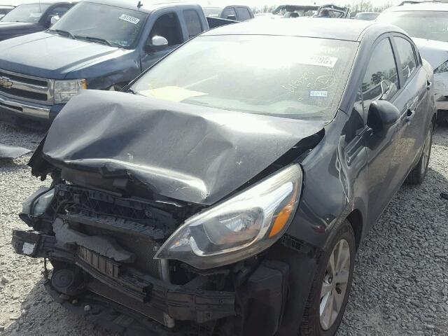 KNADN4A34D6225797 - 2013 KIA RIO EX BLACK photo 2