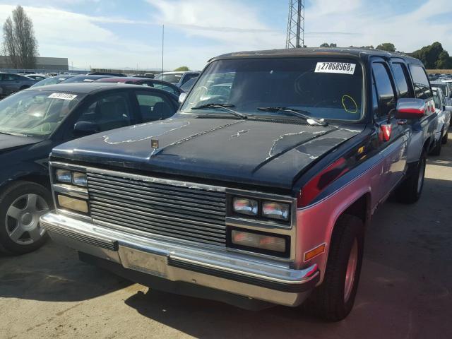 1GNGR26N8KF129436 - 1989 CHEVROLET SUBURBAN R BLUE photo 2