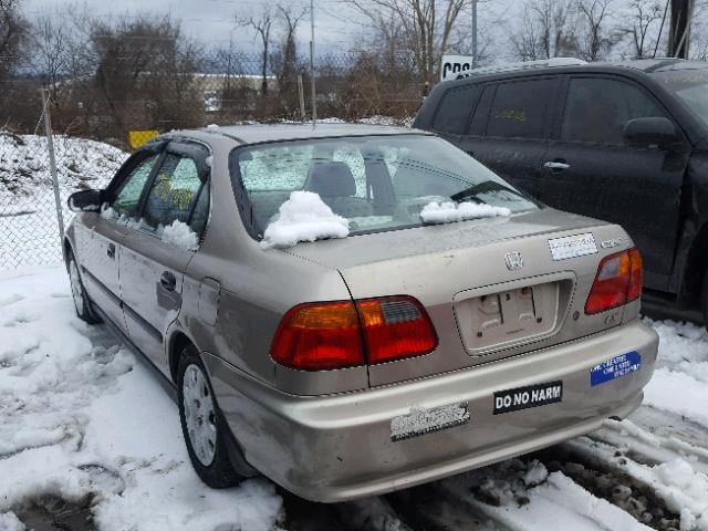 1HGEJ6677YL000177 - 2000 HONDA CIVIC LX TAN photo 3