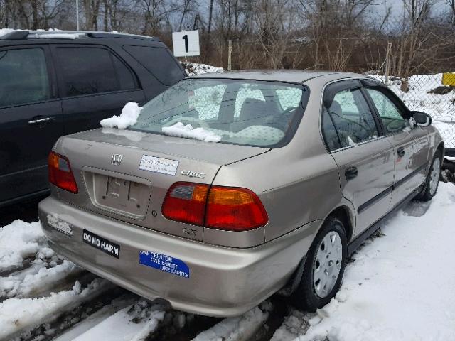 1HGEJ6677YL000177 - 2000 HONDA CIVIC LX TAN photo 4