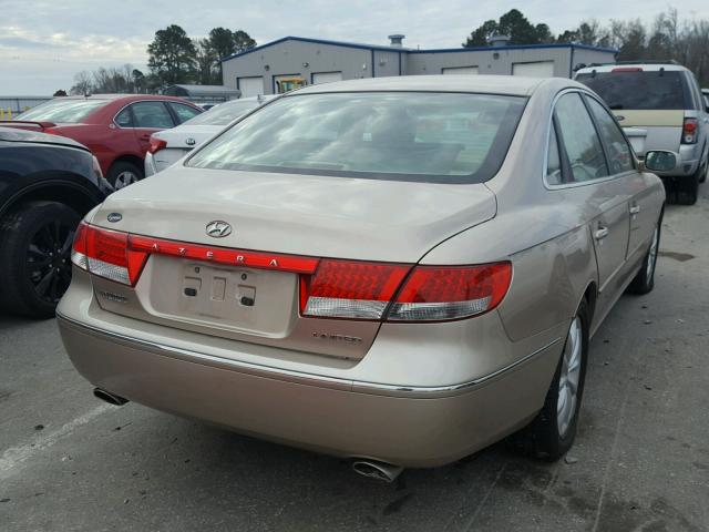 KMHFC46F96A040077 - 2006 HYUNDAI AZERA SE BEIGE photo 4