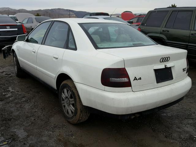 WAUDC68D91A059320 - 2001 AUDI A4 1.8T QU WHITE photo 3