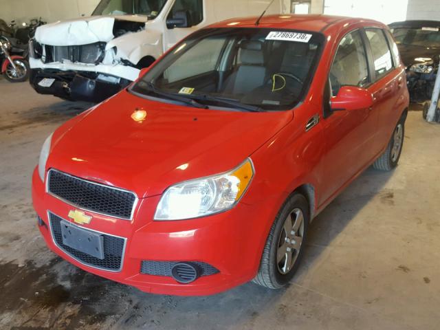 KL1TD6DE1BB131995 - 2011 CHEVROLET AVEO LS RED photo 2