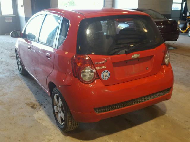 KL1TD6DE1BB131995 - 2011 CHEVROLET AVEO LS RED photo 3