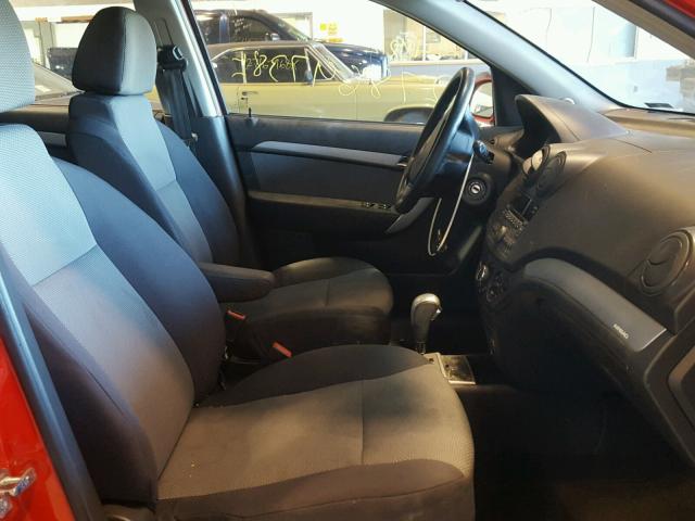 KL1TD6DE1BB131995 - 2011 CHEVROLET AVEO LS RED photo 5