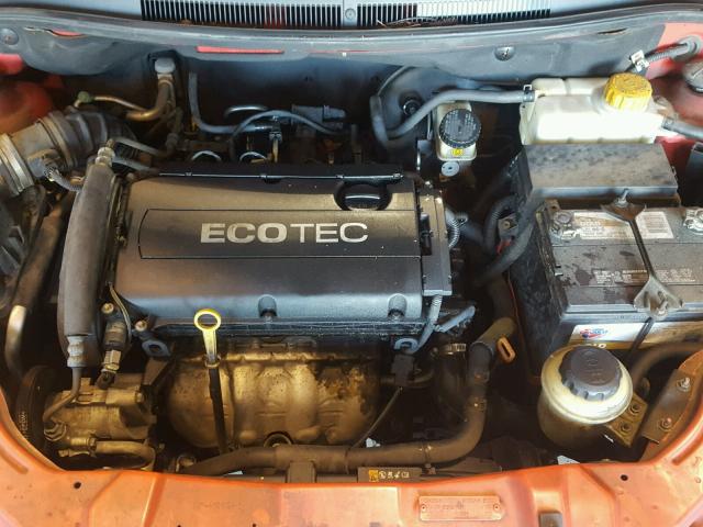 KL1TD6DE1BB131995 - 2011 CHEVROLET AVEO LS RED photo 7