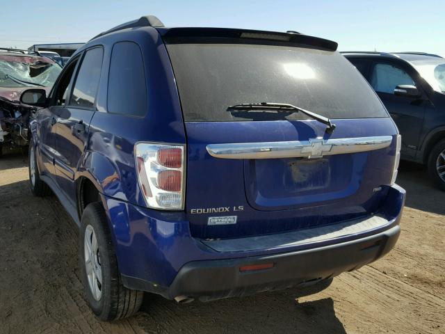 2CNDL23F666156947 - 2006 CHEVROLET EQUINOX LS BLUE photo 3