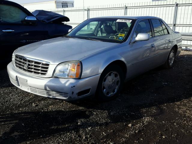 1G6KE57Y02U144004 - 2002 CADILLAC DEVILLE DH SILVER photo 2