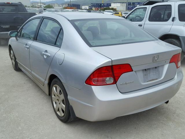 2HGFA16598H323567 - 2008 HONDA CIVIC LX GRAY photo 3