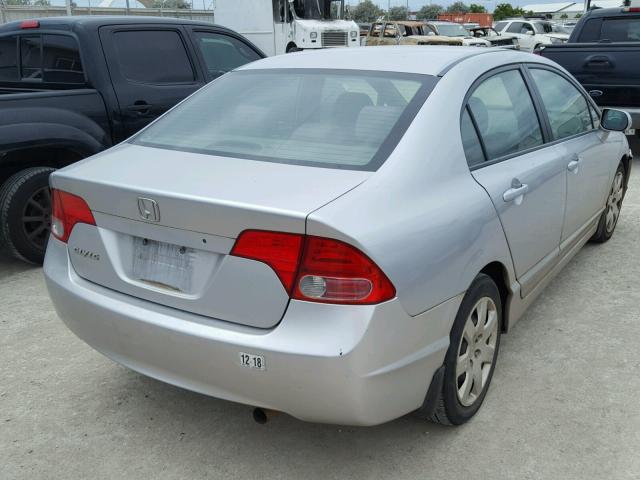 2HGFA16598H323567 - 2008 HONDA CIVIC LX GRAY photo 4