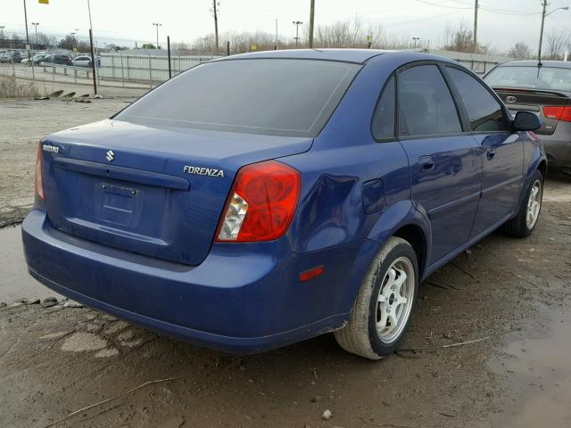 KL5JD56Z65K153124 - 2005 SUZUKI FORENZA S BLUE photo 4