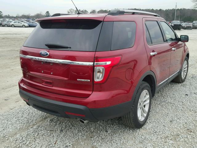 1FM5K7D84DGB75286 - 2013 FORD EXPLORER X RED photo 4