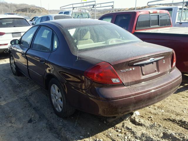 1FAFP53U1YG111599 - 2000 FORD TAURUS SE MAROON photo 3