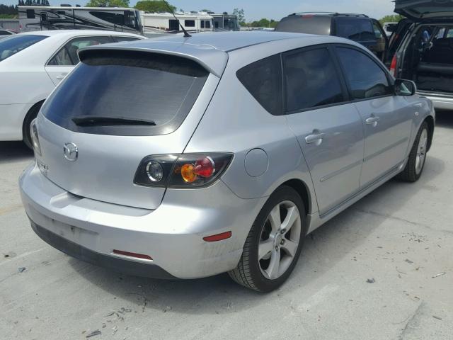 JM1BK143941110221 - 2004 MAZDA 3 HATCHBAC SILVER photo 4