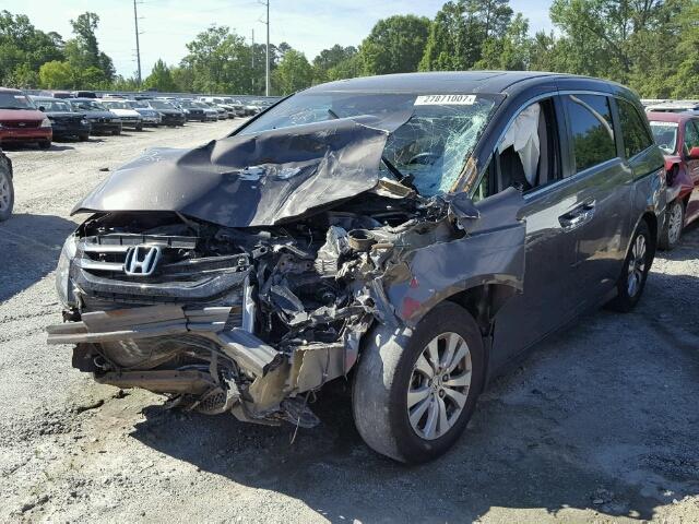 5FNRL5H68EB108797 - 2014 HONDA ODYSSEY EX GRAY photo 2