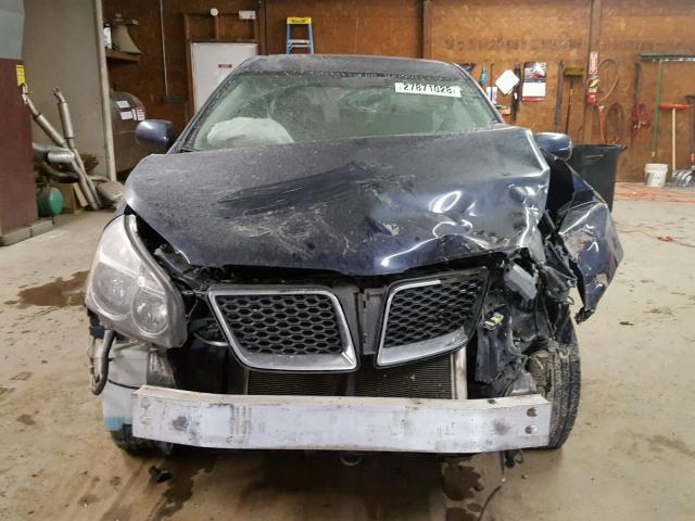 5Y2SP67889Z467615 - 2009 PONTIAC VIBE BLUE photo 9